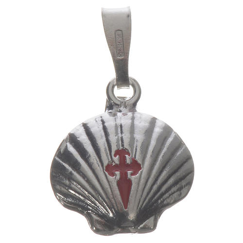 Pendant charm in 925 silver, Santiago de Compostela scallop shell 1