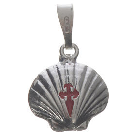 Pendant charm in 925 silver, Santiago de Compostela scallop shell