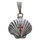 Pendant charm in 925 silver, Santiago de Compostela scallop shell s1