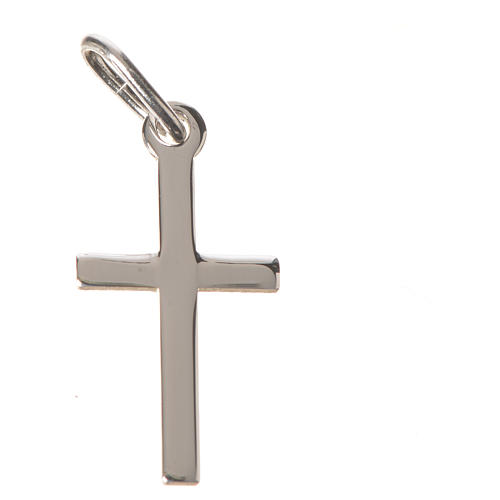 Cross pendant in polished sterling silver 2cm 3