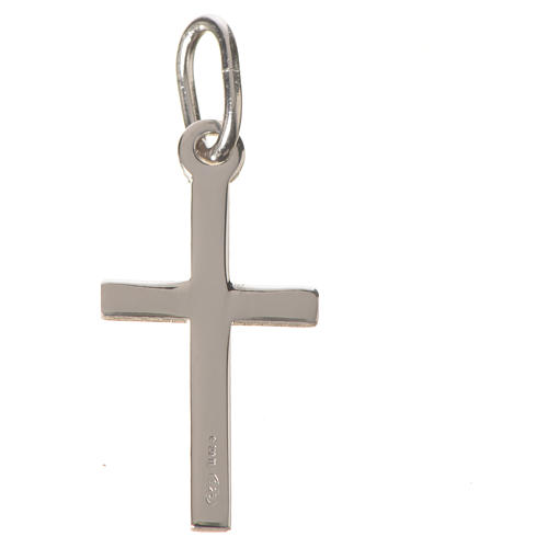Cross pendant in polished sterling silver 2cm 4