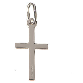 Cross pendant in polished sterling silver 2cm