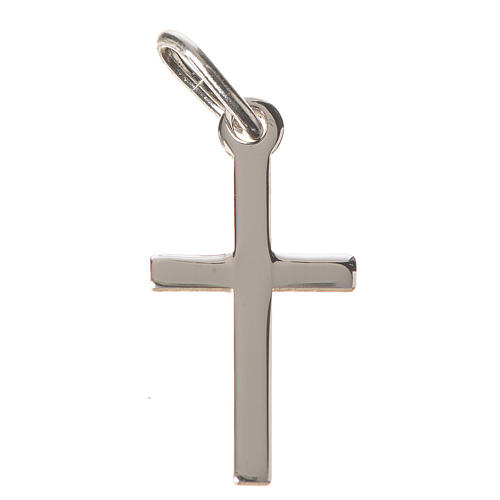 Cross pendant in polished sterling silver 2cm 1