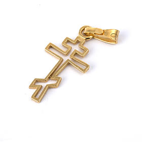 Orthodoxer Kruzifix goldenen Silber 925