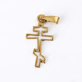 Orthodox cross in golden plated silver 925