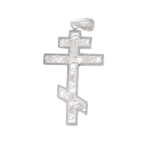 Cruz ortodoxa prata 800 filigrana 1