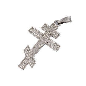 Crucifijo ortodoxo plata 925 relieve