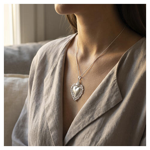 Ciondolo cuore ex-voto Argento 925 2
