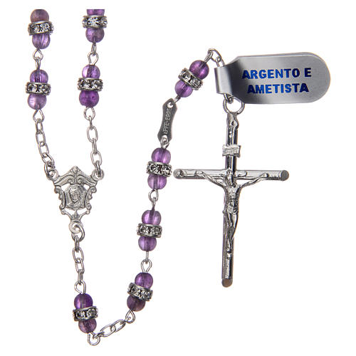 Rosary beads in 925 silver and amethyst 1