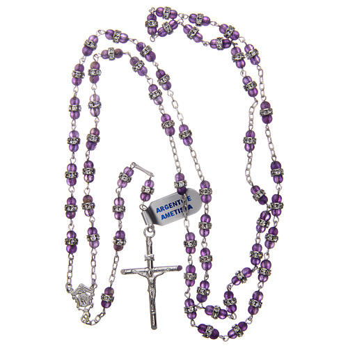 Rosary beads in 925 silver and amethyst 4