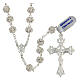Rosary beads in 925 silver with 8mm beads encrusted with crystals s1