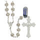 Rosary beads in 925 silver with 8mm beads encrusted with crystals s2