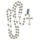 Rosary beads in 925 silver with 8mm beads encrusted with crystals s4