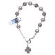 Bracelet One Decade rosary beads,  rhinestones pearl 925silver s2