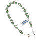 Bracelet, One Decade rosary beads, Aventurine and 925 silver s1
