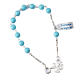 Bracelet, One Decade rosary beads, Turquoise and 925 silver s1