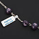 Bracelet with 0,31in purple Perle a Lume venetian beads s2