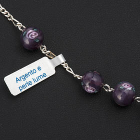 Bracelet with 0,31in purple Perle a Lume venetian beads