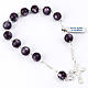 Bracelet with 0,31in purple Perle a Lume venetian beads s1