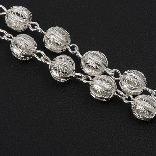 Rosary beads filigree in 800 silver 0,24in 4