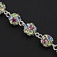 Bracelet, One Decade rosary beads, multicoloured rhinestone ball s3