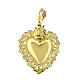 Coeur votif pendentif argent 925 doré s1