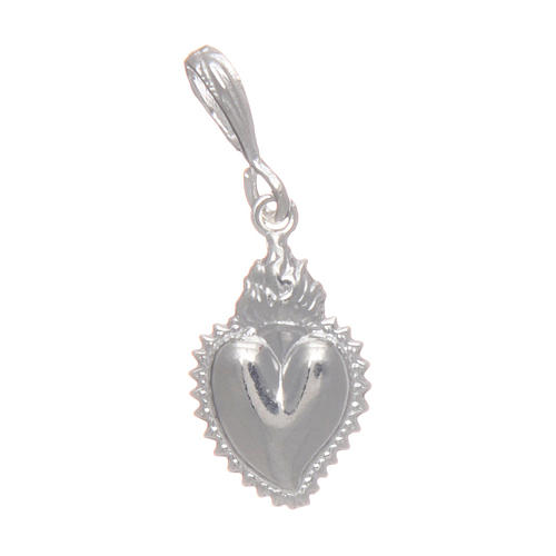 Ex-voto heart pendant in silver 925 1