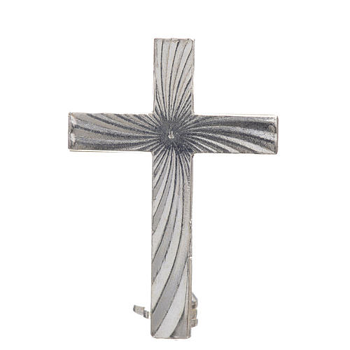 Cruz broche de sacerdote prata 925 1