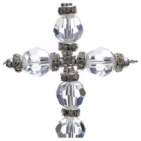 Cross pendant with white strass