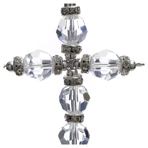 Cross pendant with white strass 2