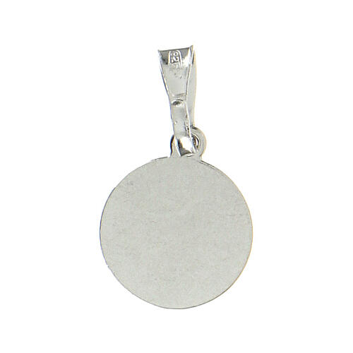 Pendant medal in sterling silver, Saint Francis 9mm 3