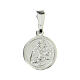 Pendant medal in sterling silver, Saint Francis 9mm s1