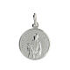 Pendant medal in sterling silver, Saint Francis 16mm s1
