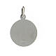 Pendant medal in sterling silver, Saint Francis 16mm s2