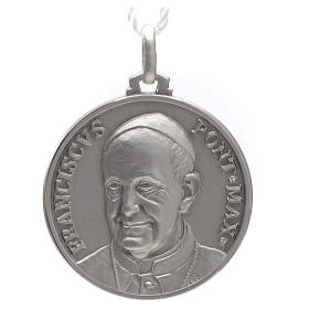Colgantes, cruces y broches: Medallia Papa Francisco plata 925