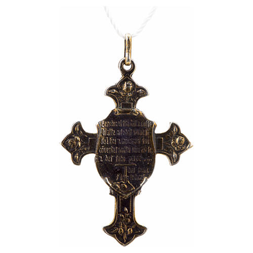 Kreuz von Sankt Franziskus mit Segnung Silber 925 2