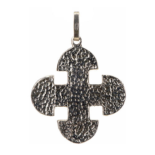 Pendant Greek Romanesque cross, sterling silver 2