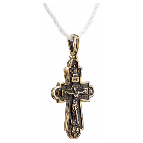 Pendant Slavic cross in sterling silver 2