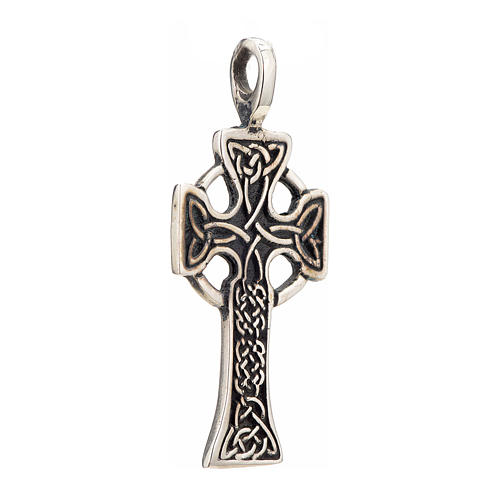 Pendant Celtic cross in sterling silver 2