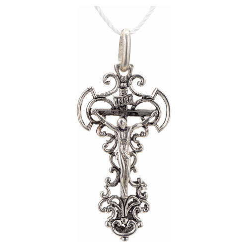 Pendant cross in sterling silver, decorated with silver finish 3