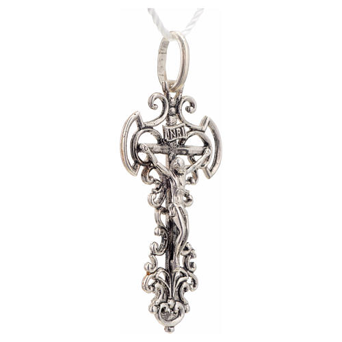 Pendant cross in sterling silver, decorated with silver finish 4