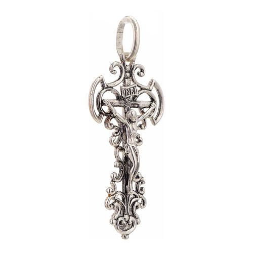 Pendant cross in sterling silver, decorated with silver finish 2