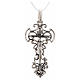 Pendant cross in sterling silver, decorated with silver finish s3