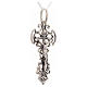 Pendant cross in sterling silver, decorated with silver finish s4