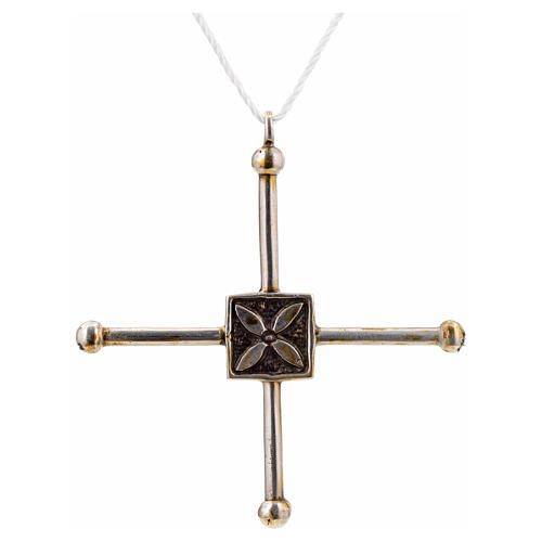 Pendant cross Saint Geminianus in sterling silver 7,2x6,6cm 3