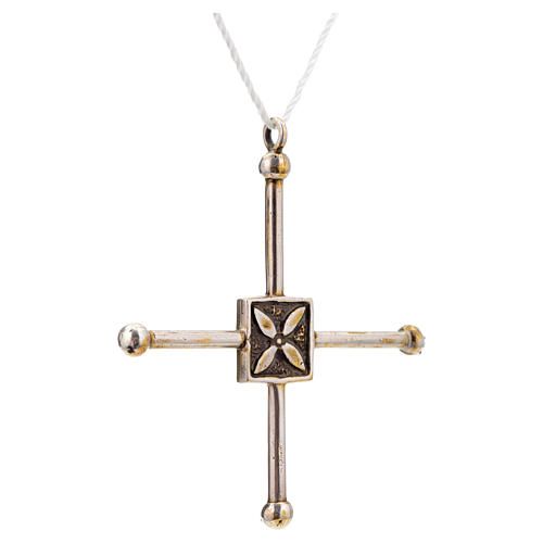 Pendant cross Saint Geminianus in sterling silver 7,2x6,6cm 4