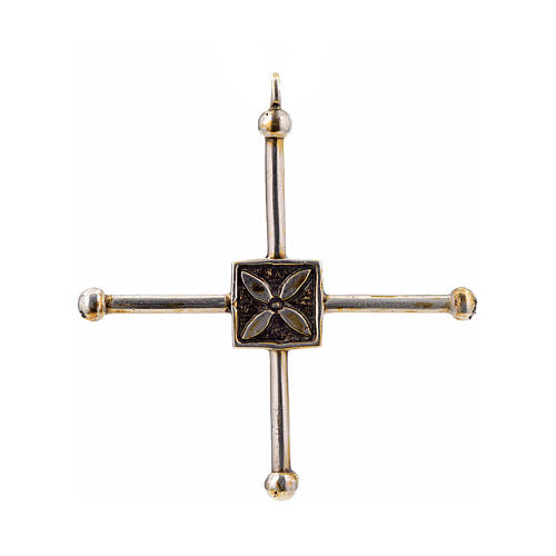 Pendant cross Saint Geminianus in sterling silver 7,2x6,6cm 1