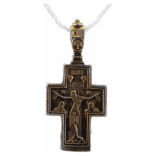 Pendant Slavic crucifix in sterling silver 1