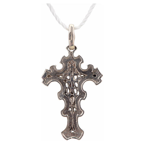 Pendant cross 1600 style in sterling silver 3