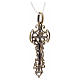 Croce con decorazioni argento 925 bronzato s5